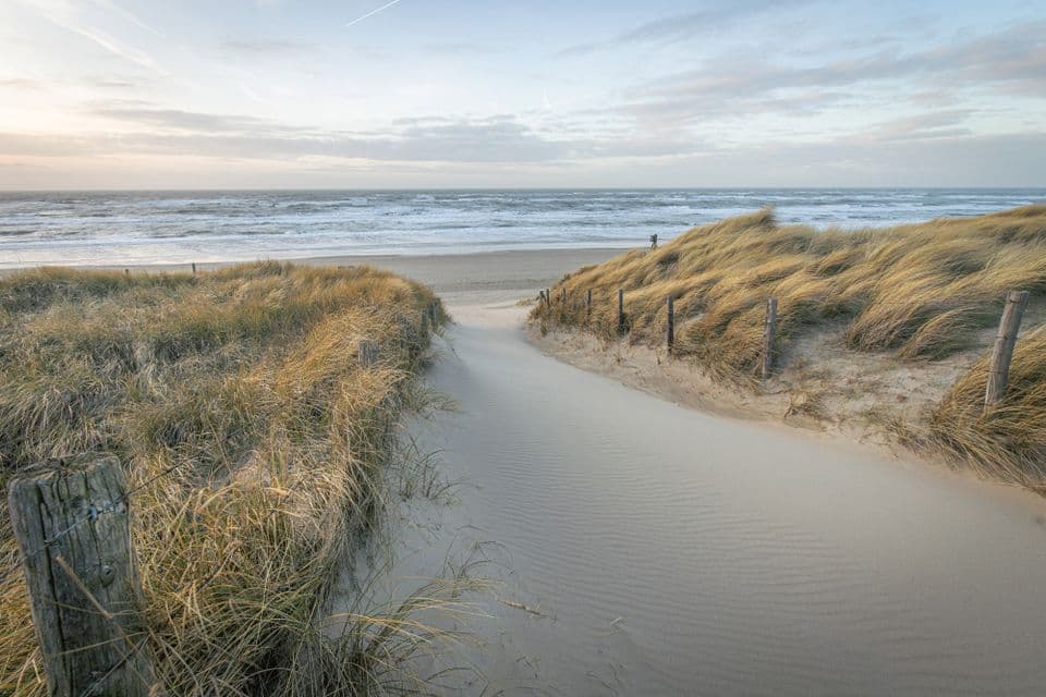 Kustduinpad richting de zee, Noordwijk